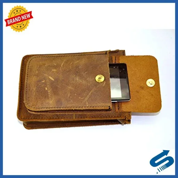 Genuine Leather Messenger Bag Adjustable Strap Waist Pack Retro Classic
